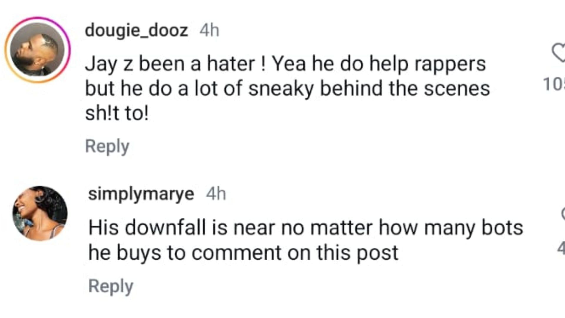 Fans reacted to Eve&#039;s statement (Image via Instagram / @dougie_dooz / @simplymatye)