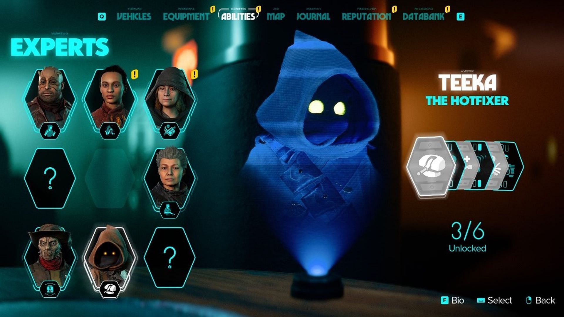 Teeka is tied to the Hotfixer expert quest in Star Wars Outlaws (Image via Ubisoft)