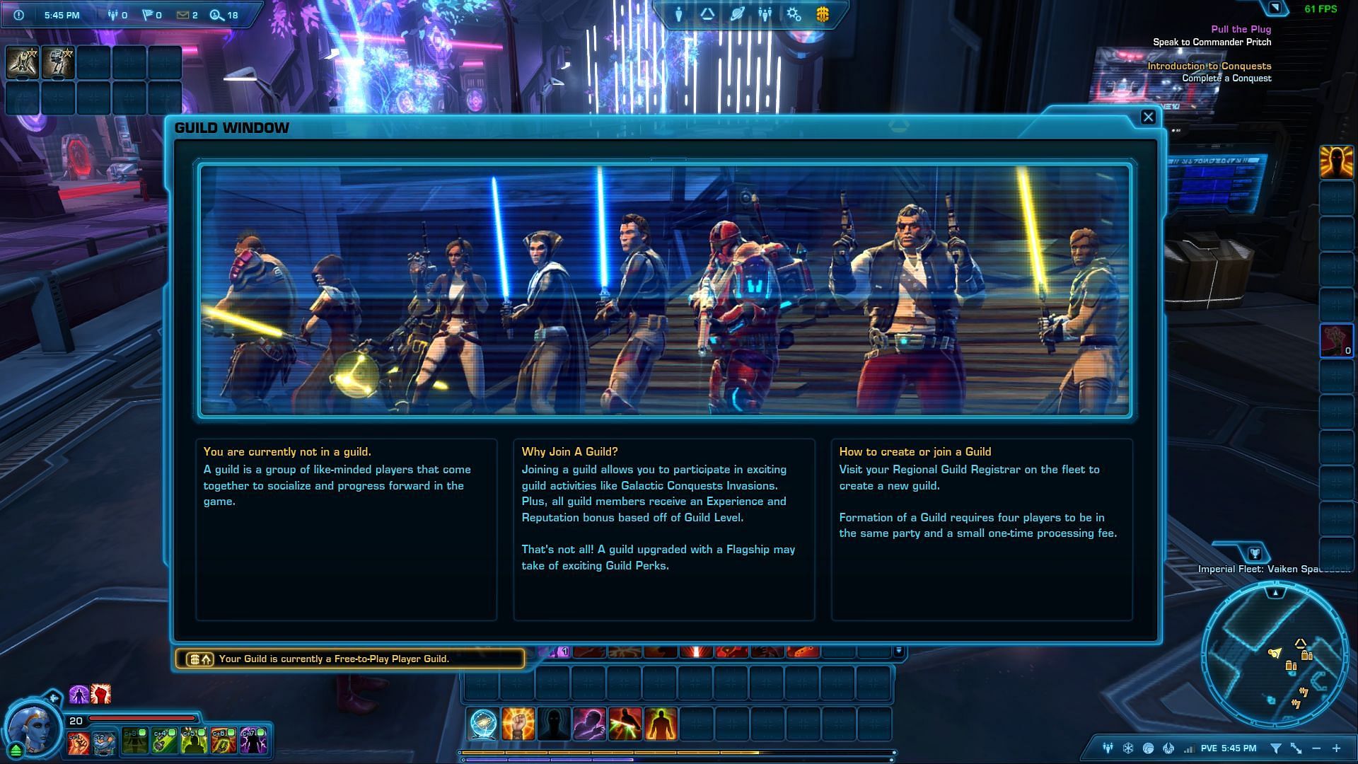 The Guild Window in Star Wars The Old Republic (Image via Electronic Arts)