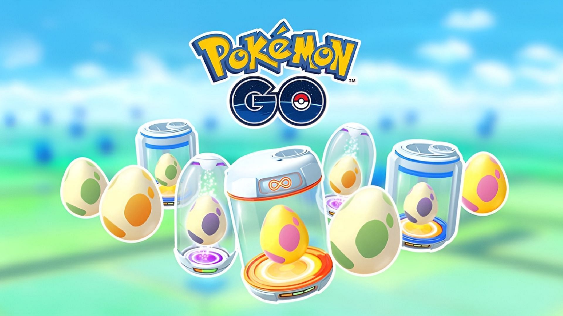 Different egg types and incubators as seen in GO key art (Image via Niantic)