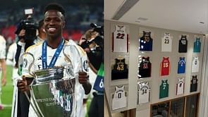 PHOTO: Real Madrid star shows off LeBron, Steph Curry & 13 more signed jerseys from NBA collection