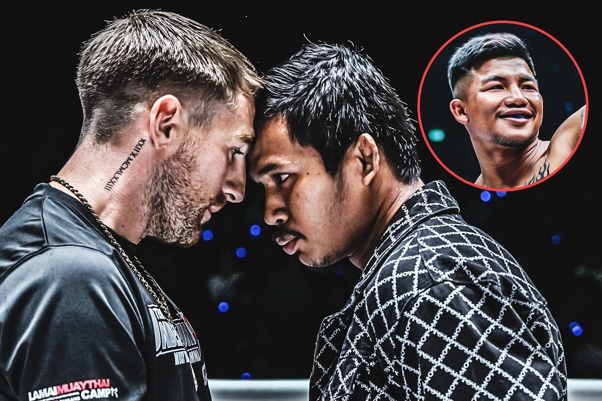 Jonathan Haggerty, Superlek Kiatmoo9, Rodtang Jitmuangnon - Photo by ONE Championship