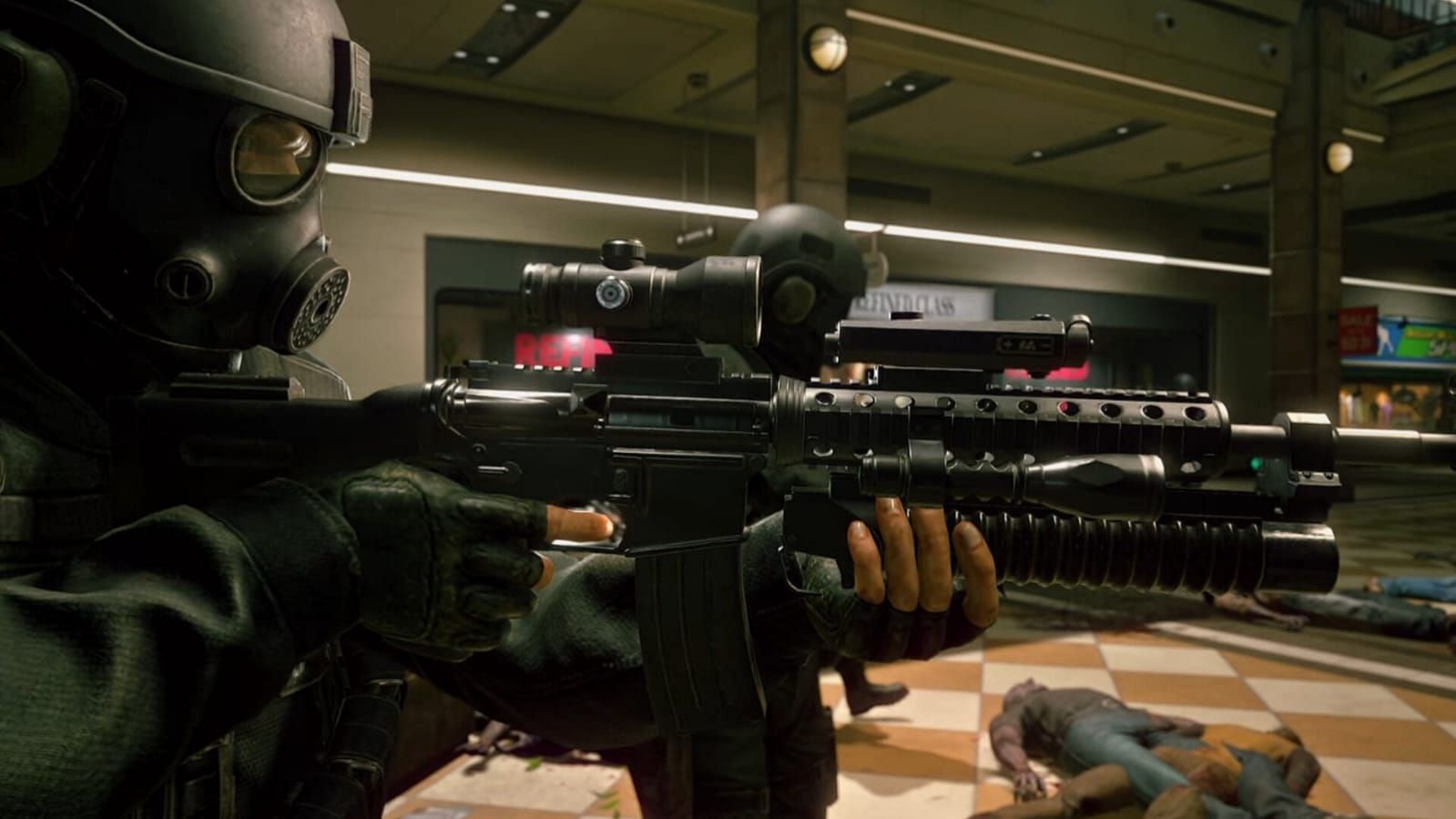 The submachine gun in Dead Rising Deluxe Remaster (Image via Capcom)