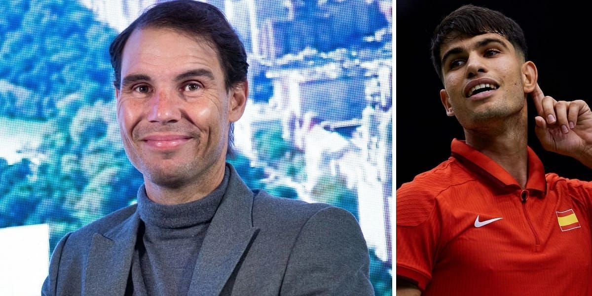 Rafael Nadal (L) &amp; Carlos Alcaraz (R) (Image source: GETTY)