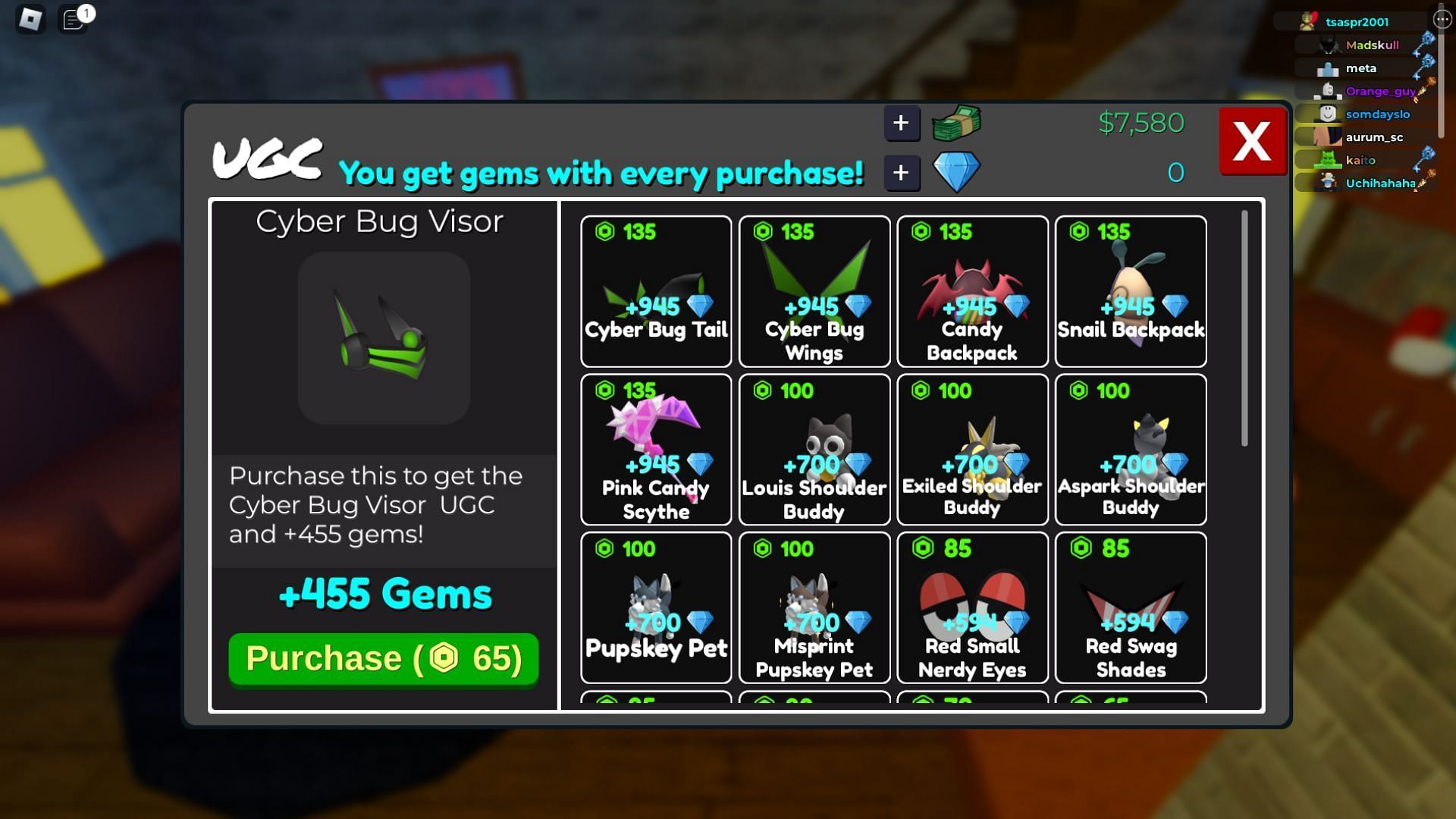 In-game UGC shop (Image via Roblox)