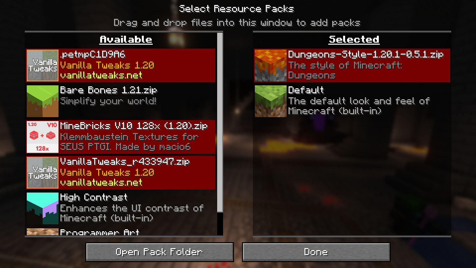 Install the resource pack (Image via Mojang Studios)