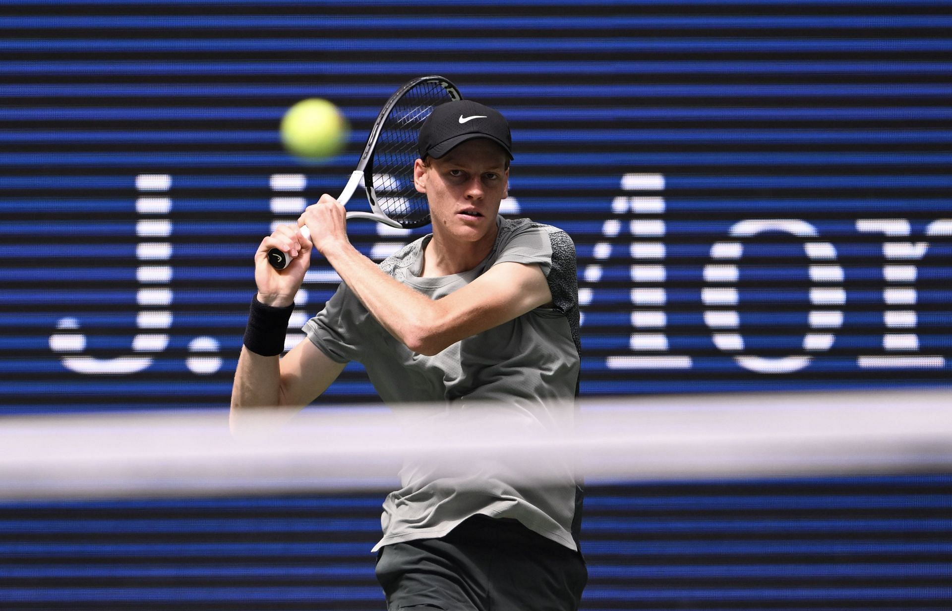 Jannik Sinner in action on Day 2 of the 2024 US Open (Picture: Getty)