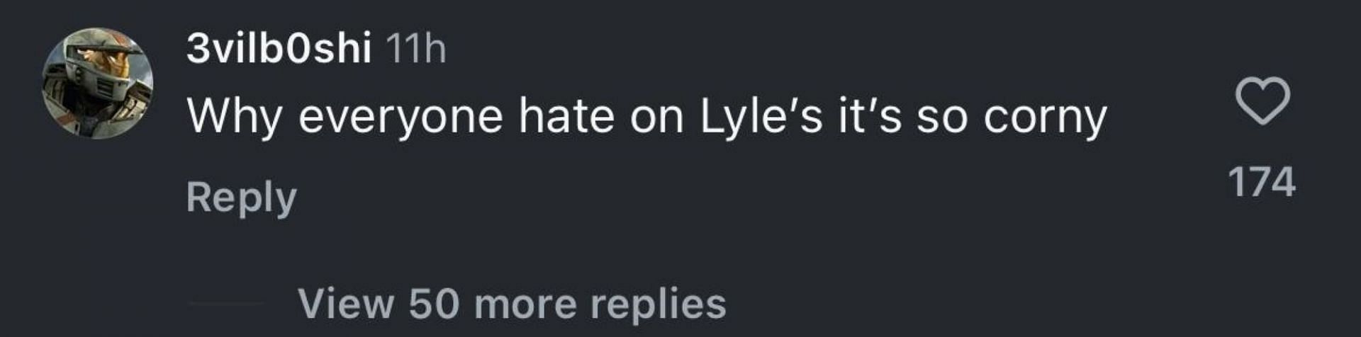 Fan comment on Lyles&#039; statement; Instagram - @espn