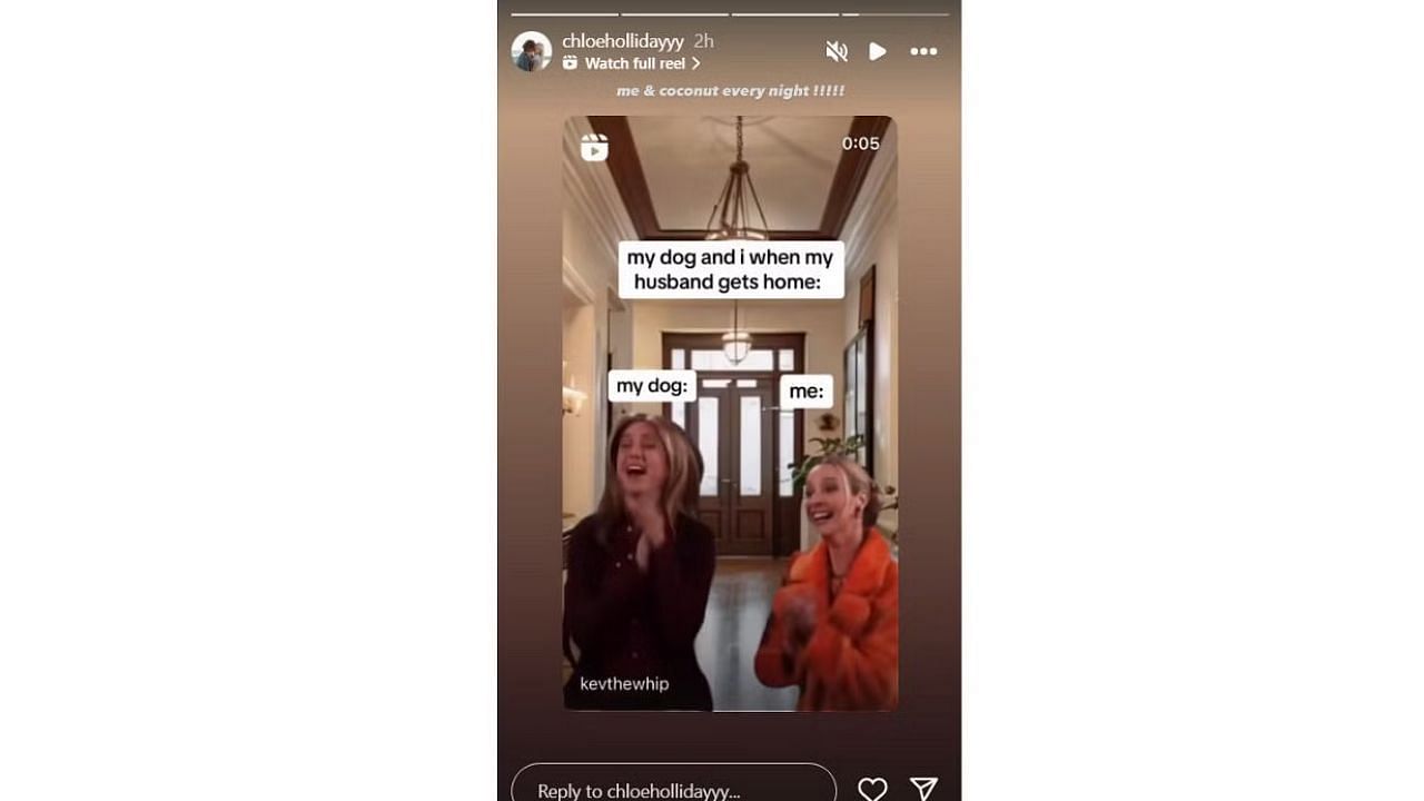 Chloe&#039;s Instagram story