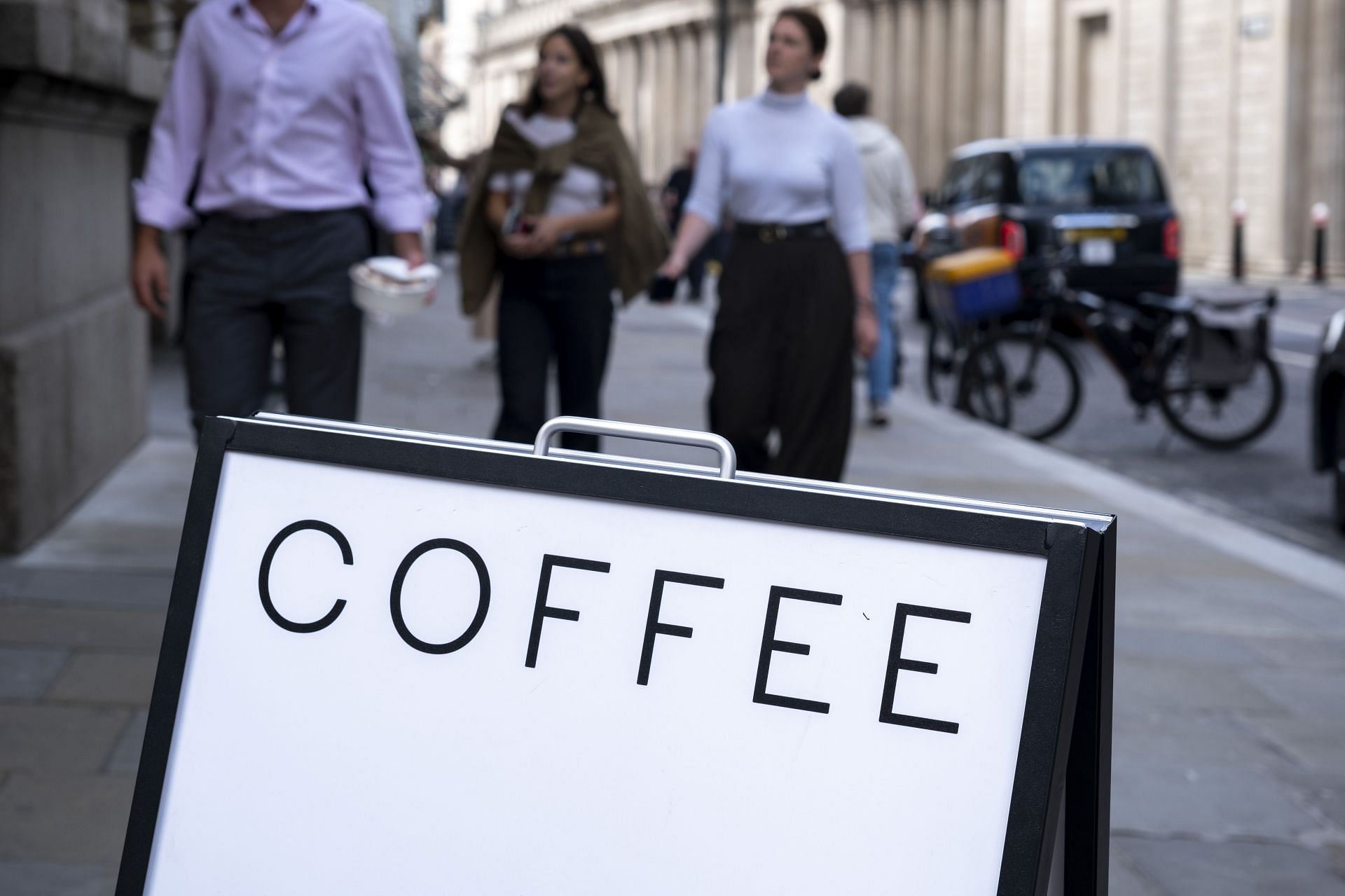 Cafe Coffee Sign In London - Source: Getty