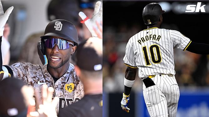 Watch: Jurickson Profar's 7-year-old son Khairy steals the show with a perfect first pitch at Padres game