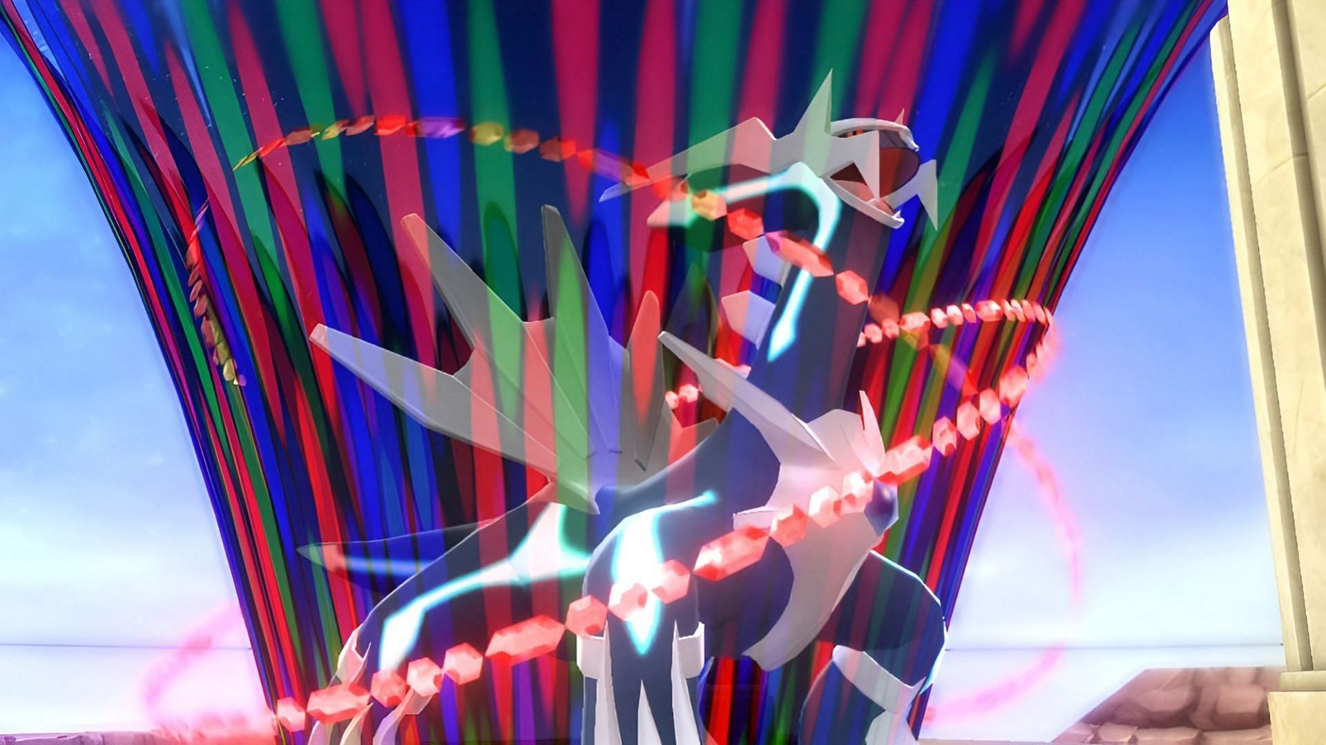 The Red Chain constricts Dialga in Brilliant Diamond (Image via The Pokemon Company)