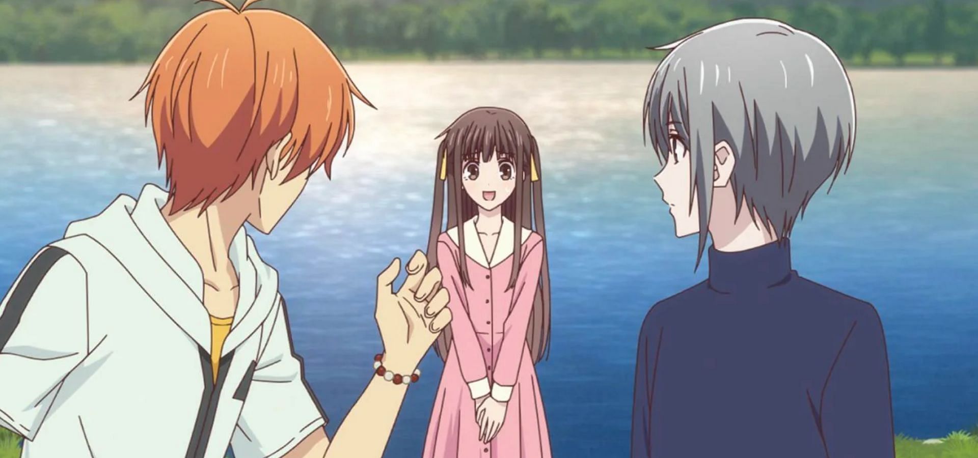 Tohru, Yuki, and Kyo from Fruits Basket (Image via TMS Entertainment)