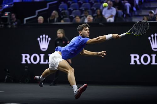 Carlos Alcaraz at the 2024 Laver Cup 2024 (Image via Getty)