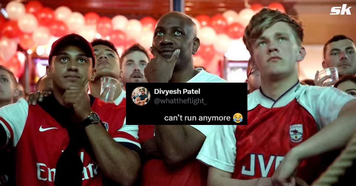 Arsenal fans reacted on X (Image Source: Getty, @whattheflight_)