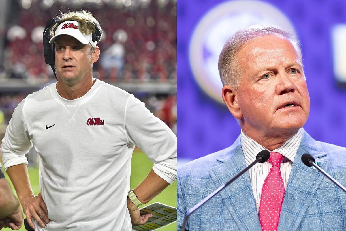 Ole Miss coach Lane Kiffin trolls LSU HC Brian Kelly following disappointing loss against USC in Week 1 (Image Credits - IMAGN/ GETTY)