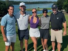 In Photos: Michael Del Zotto golfs with Paige Spiranac, meets Hollywood star Chris Tucker at Derek Jeter's charity event