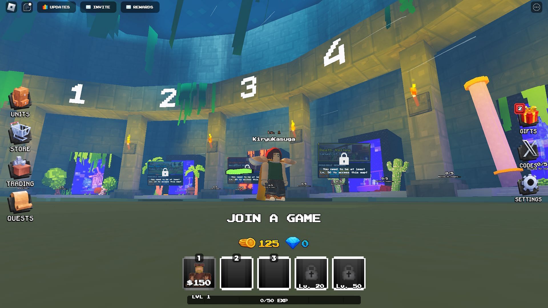 Featured stages (Image via Roblox)