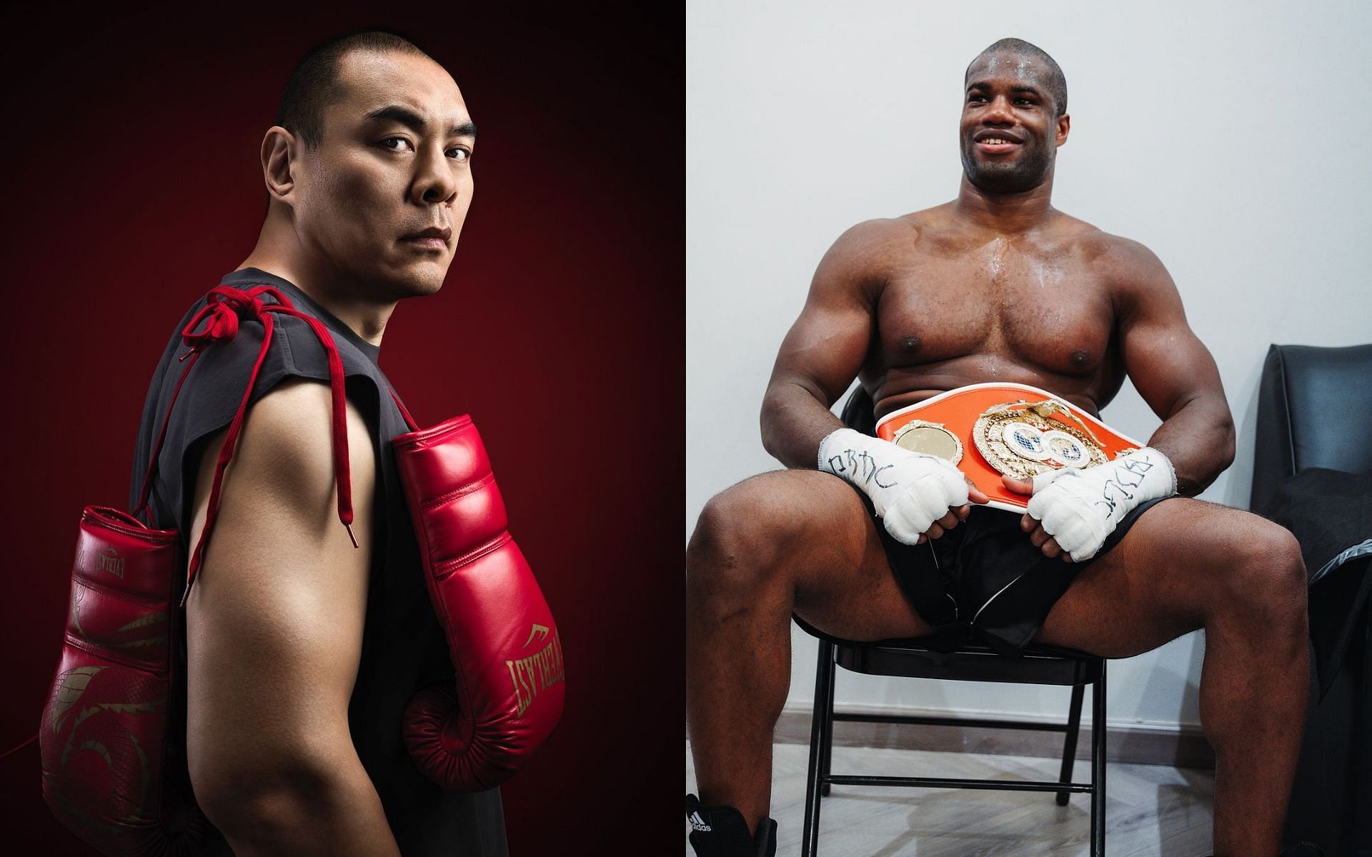 Zhilei Zhang (left) wants to face Daniel Dubois (right) next. [Images courtesy: @zhileibigbangzhang and @dynamite_daniel_dubois on Instagram]