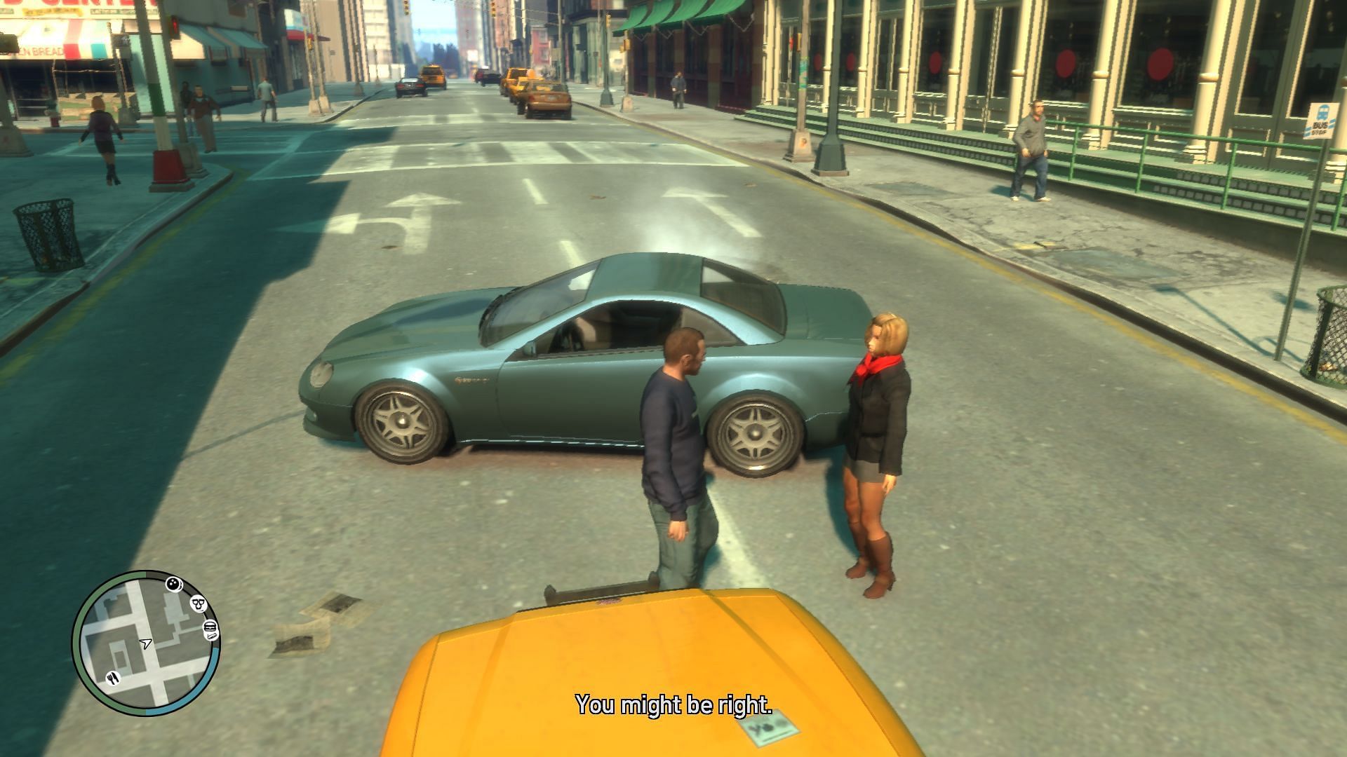 Niko Bellic with Kiki Jenkins during a date in Grand Theft Auto 4 (Image via Rockstar Games)