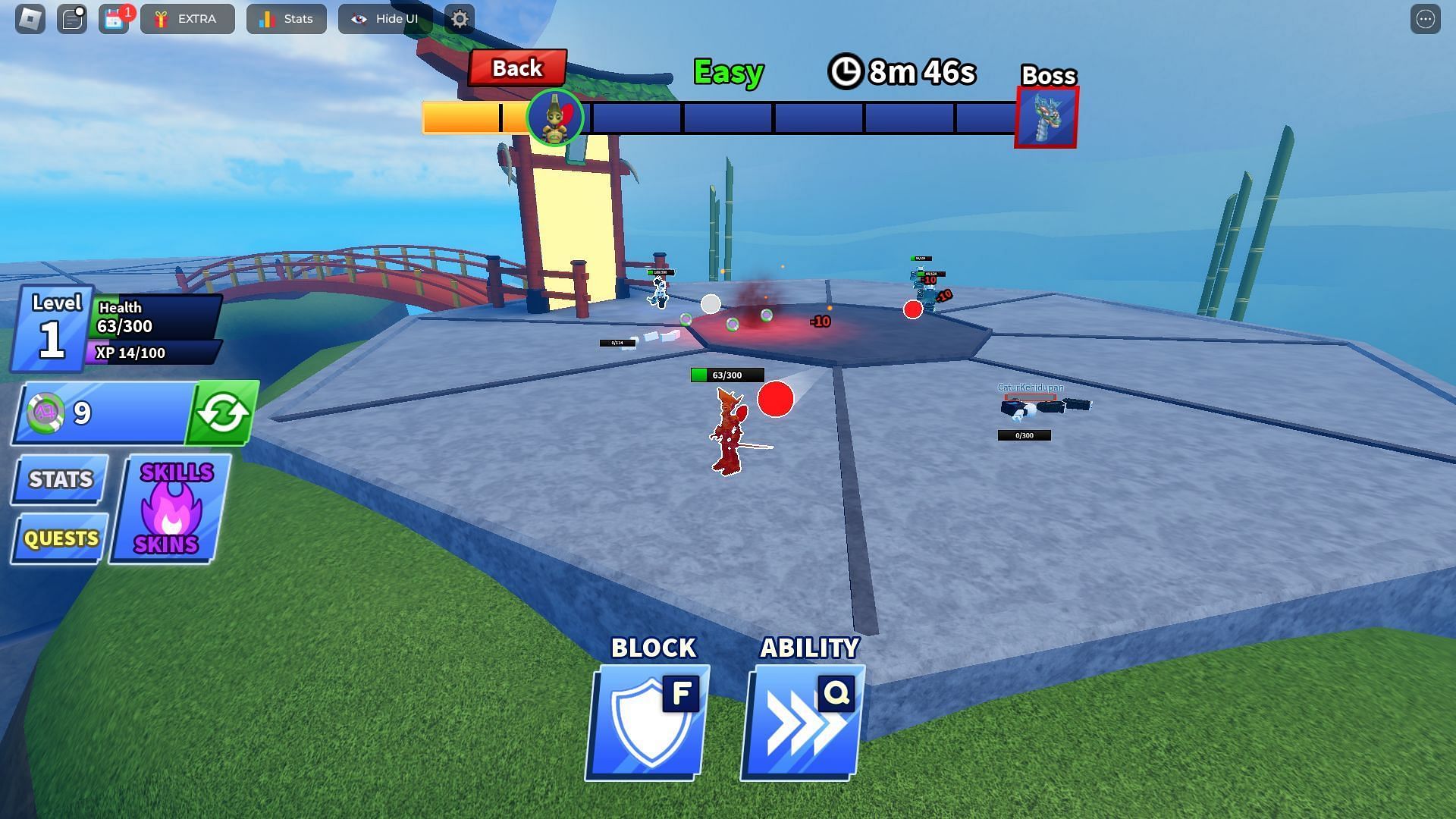 Complete six stages to enter the boss fight (Image via Roblox)