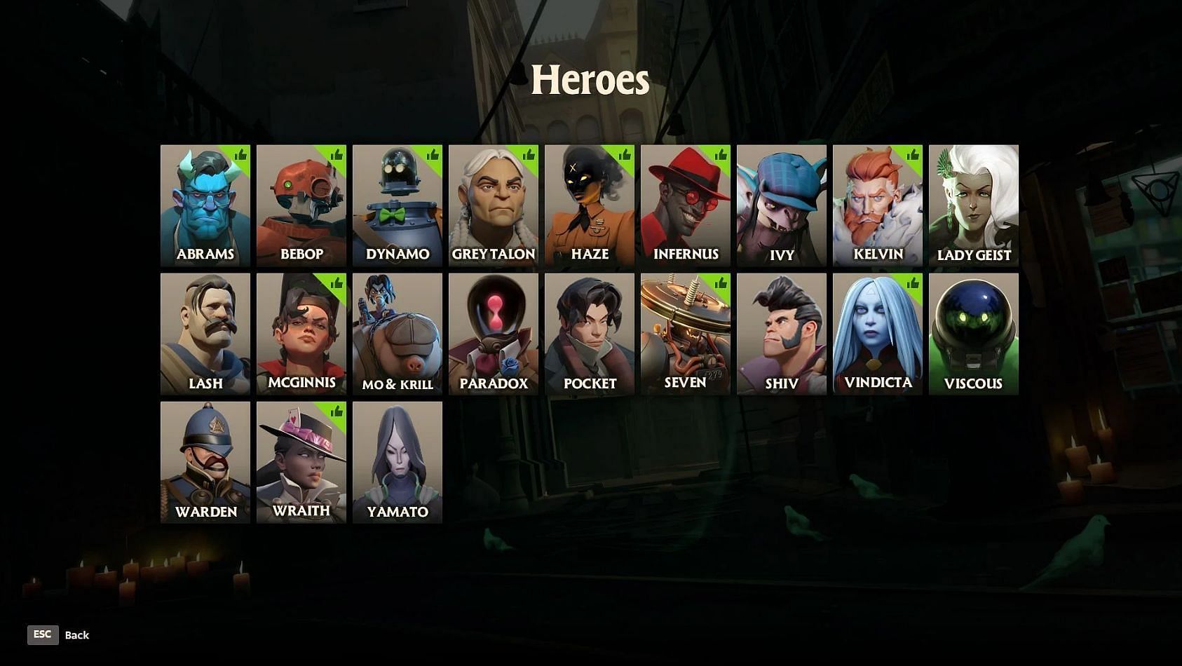 All Deadlock heroes you can currently choose from (Image via Valve)