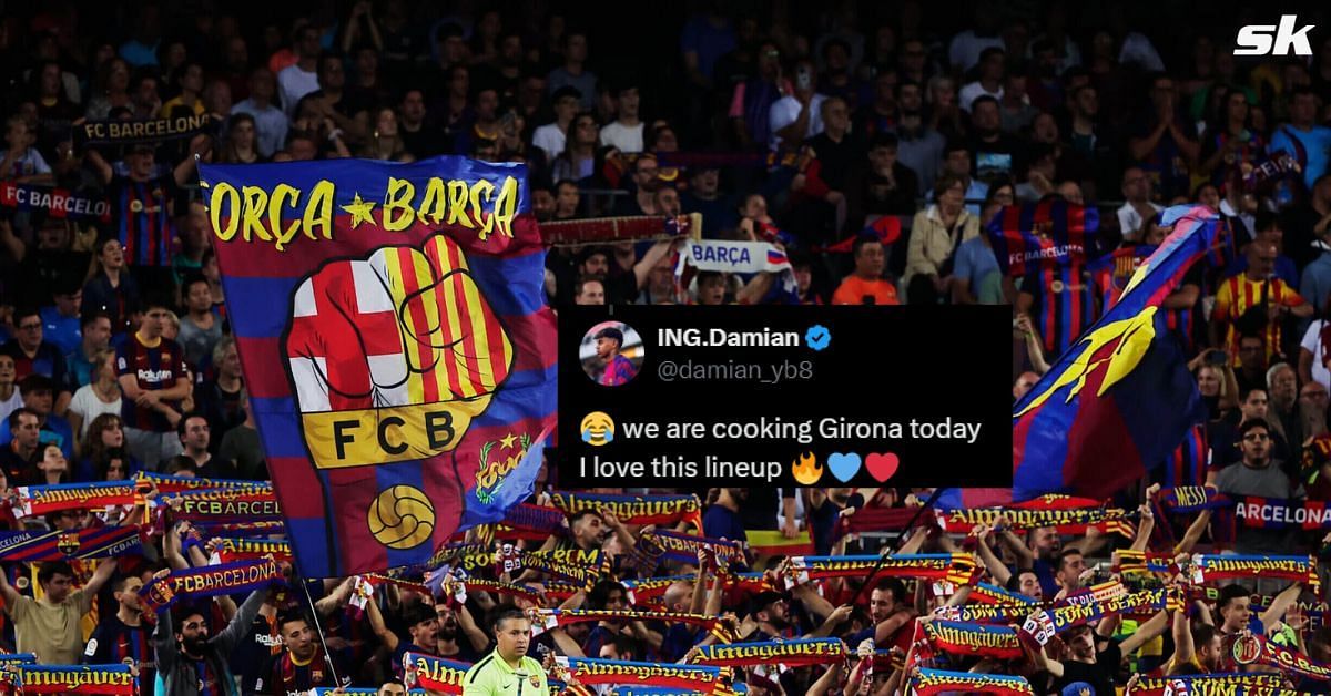 Fans react as Barcelona name XI for Girona clash