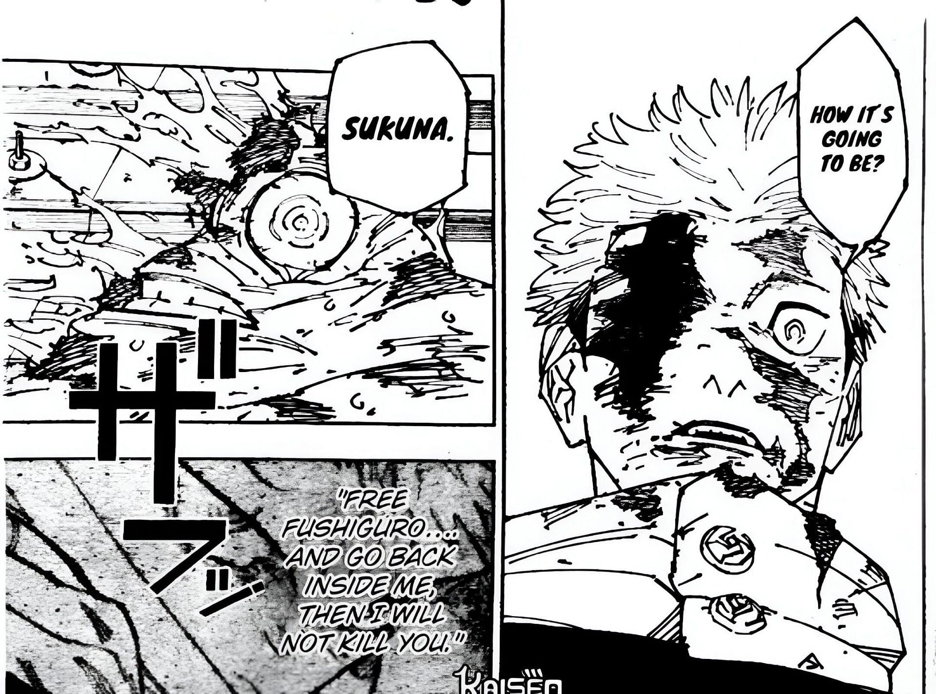 The last encounter between Itadori and Sukuna in Jujutsu Kaisen (Image via Shueisha)