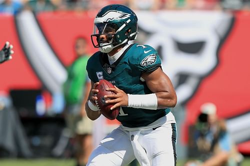 Jalen Hurts during NFL: SEP 29 Eagles at Buccaneers - Source: Getty