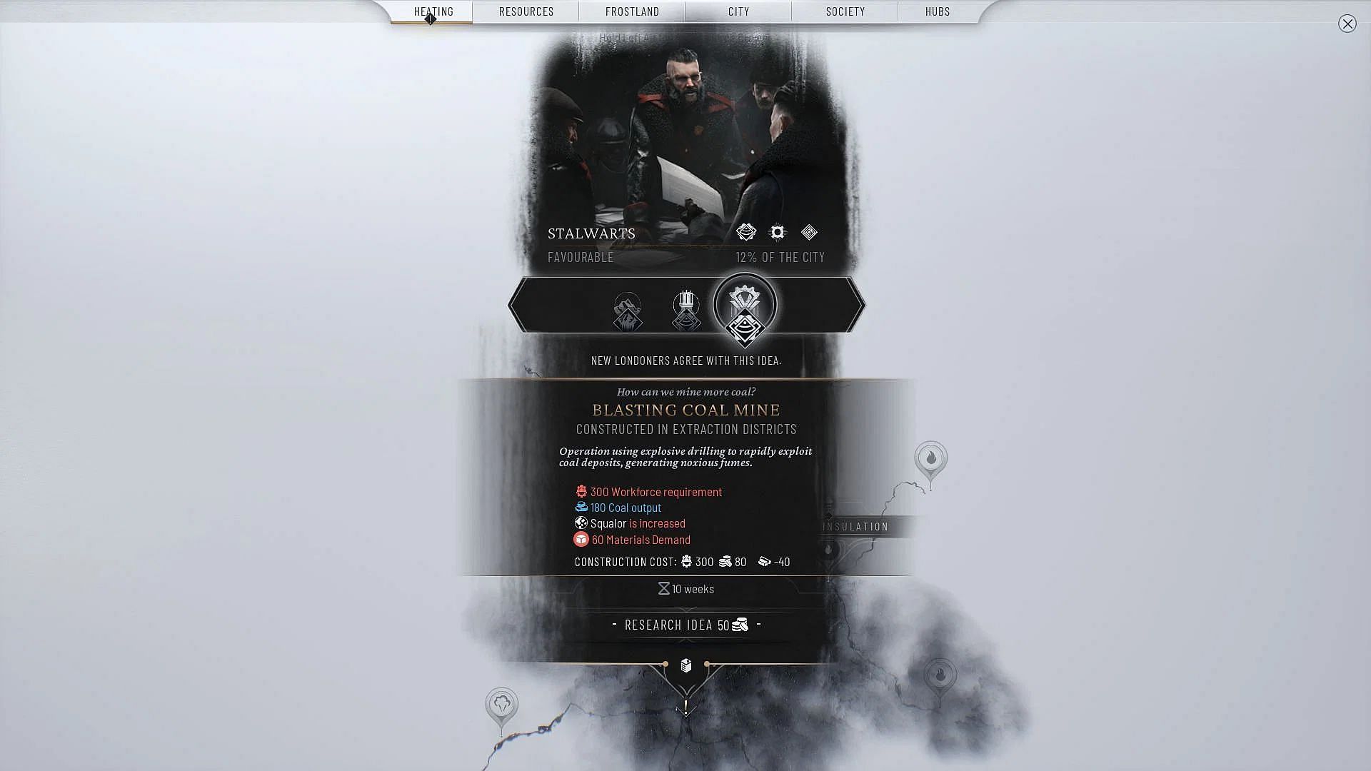 Exploring the best Ideas to Research First in Frostpunk 2 (Image via 11 bit studios)