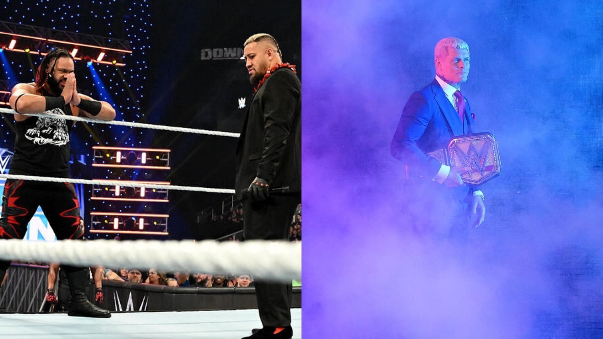 Jacob Fatu &amp; Solo Sikoa (left), Cody Rhodes (right) (Image Credits: WWE.com)