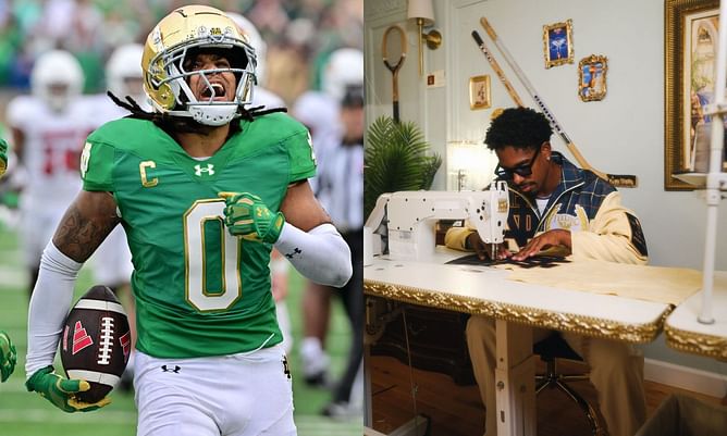 IN PICS: Designer Kevin Leonel, Teeling Whiskey and Notre Dame create stylish fan jackets