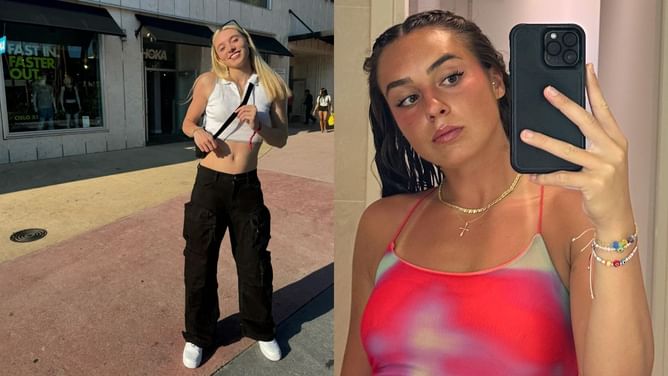 "Amiri baddie" - UConn's Paige Bueckers reacts to former teammate Nika Muhl's dazzling designer suit before Aces matchup