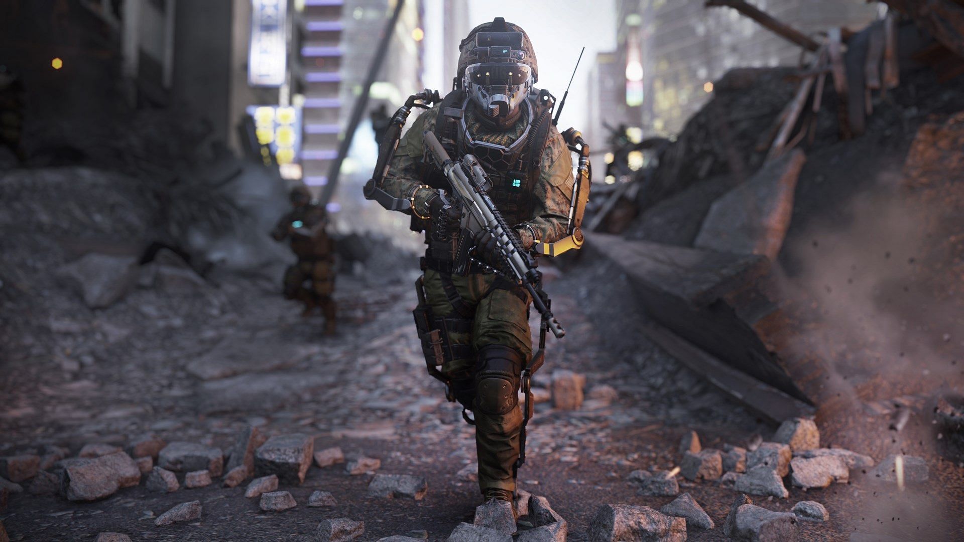 An Operator sprinting in Call of Duty Advanced Warfare