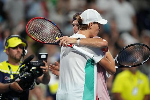 Jannik Sinner and Tommy Paul. (Image: Getty)