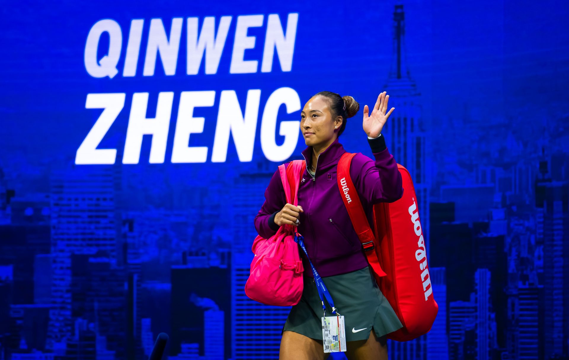 Zheng Qinwen at the 2024 US Open (Source: Getty)