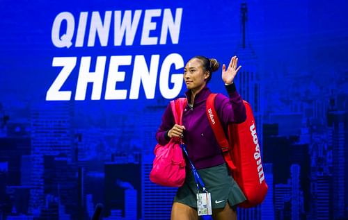 Zheng Qinwen at the 2024 US Open (Source: Getty)