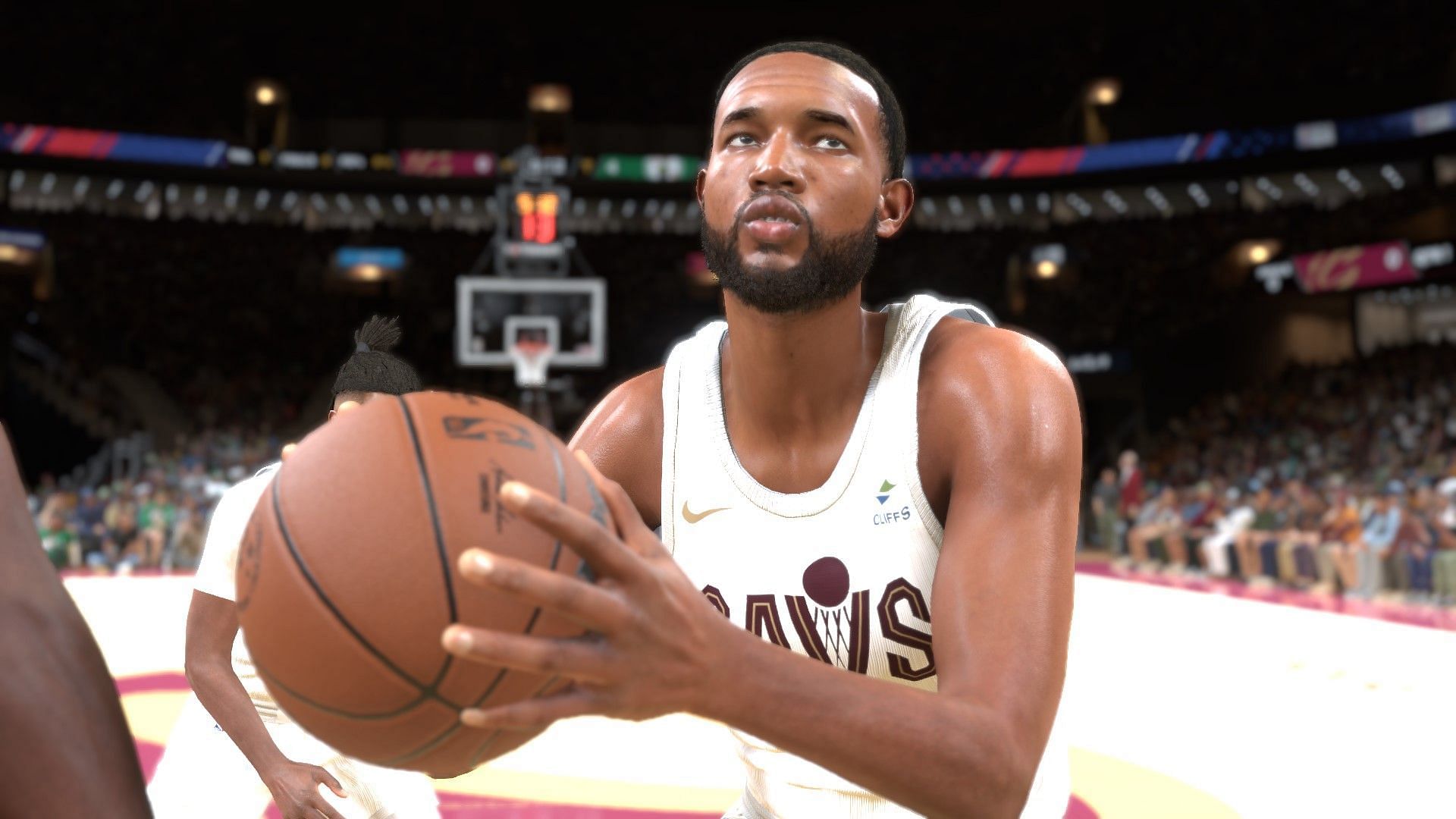 Mobley in action for the Cleveland Cavaliers (Image via 2K Games)