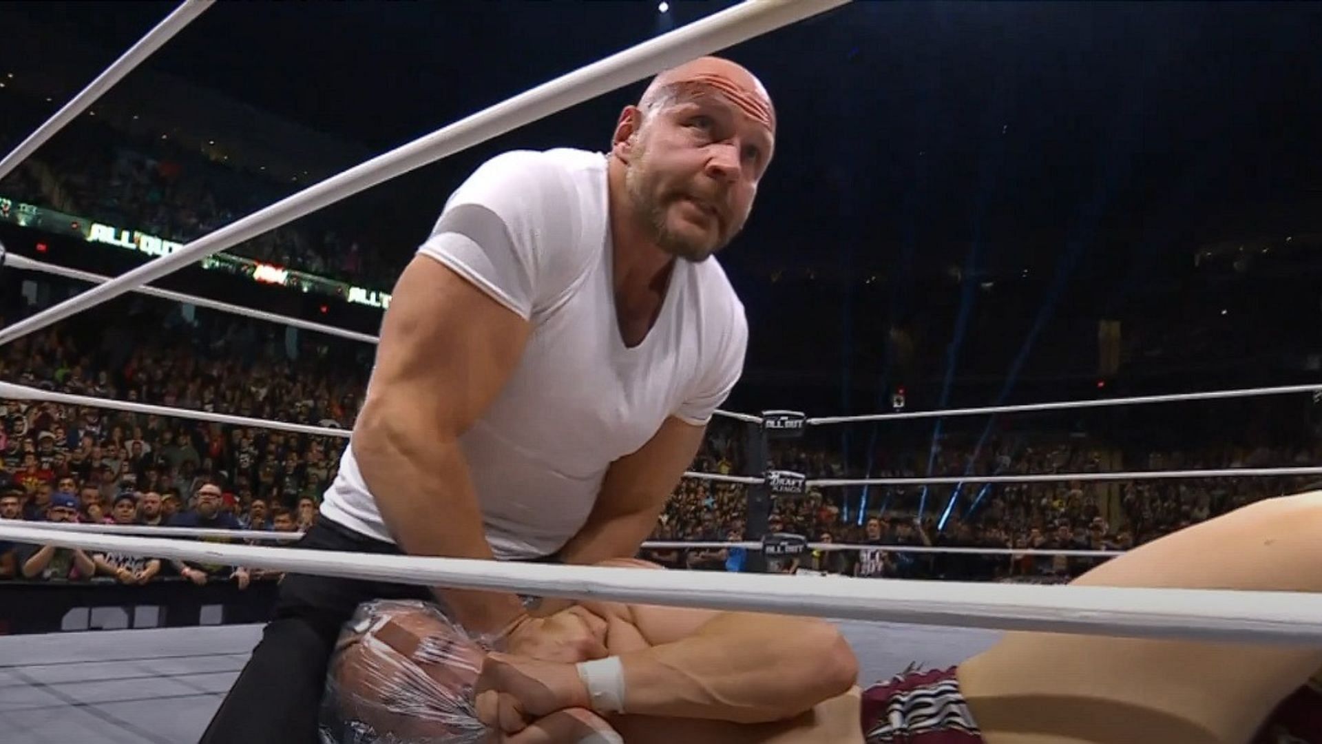 Jon Moxley shockingly attacked Bryan Danielson. (Image credits: Triller TV)