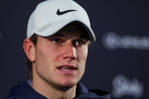 Draper voices his opinion during a press conference at the Davis Cup - Source: Getty