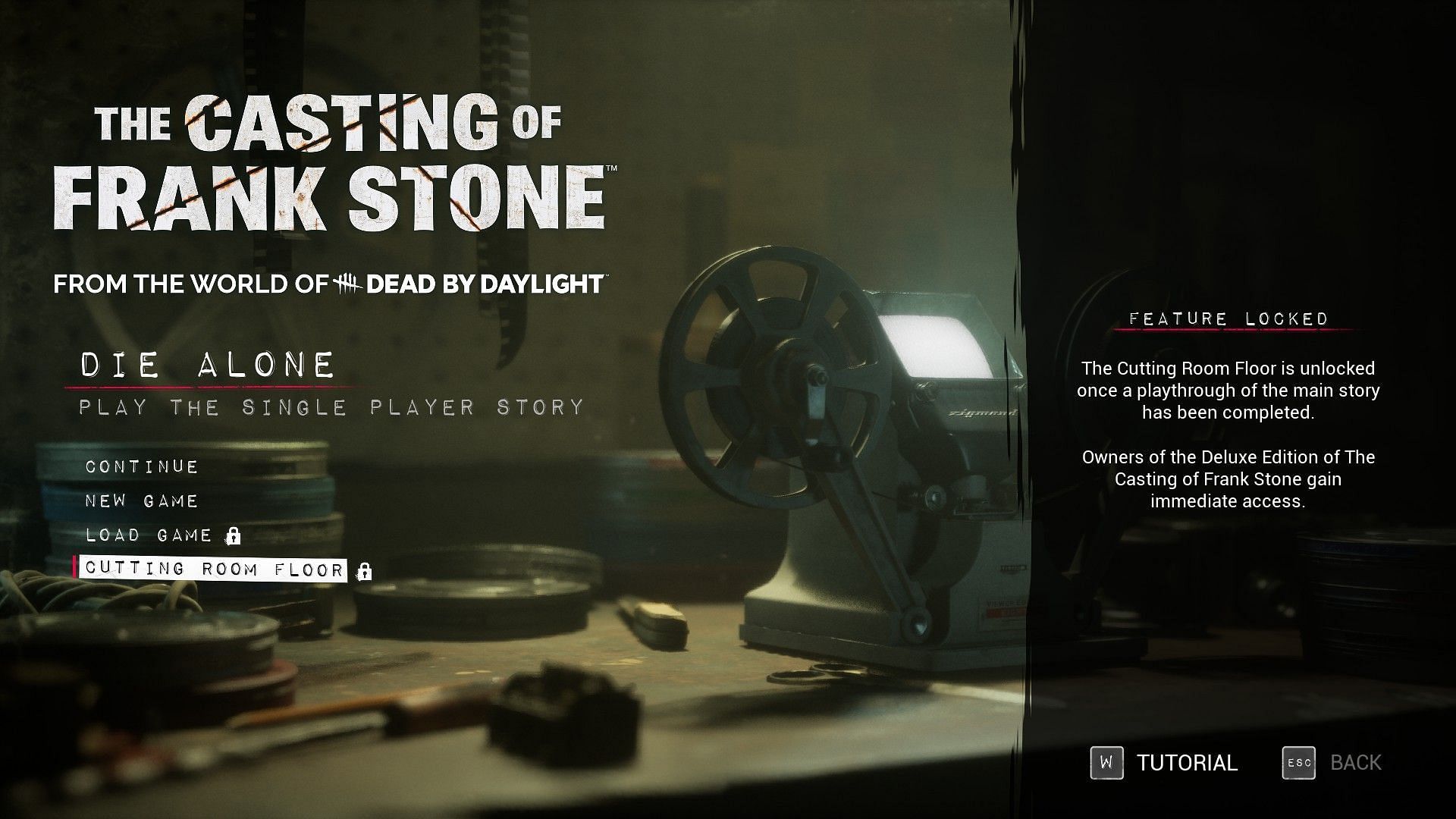 You can access the feature from the opening menu (Image via Supermassive Games)