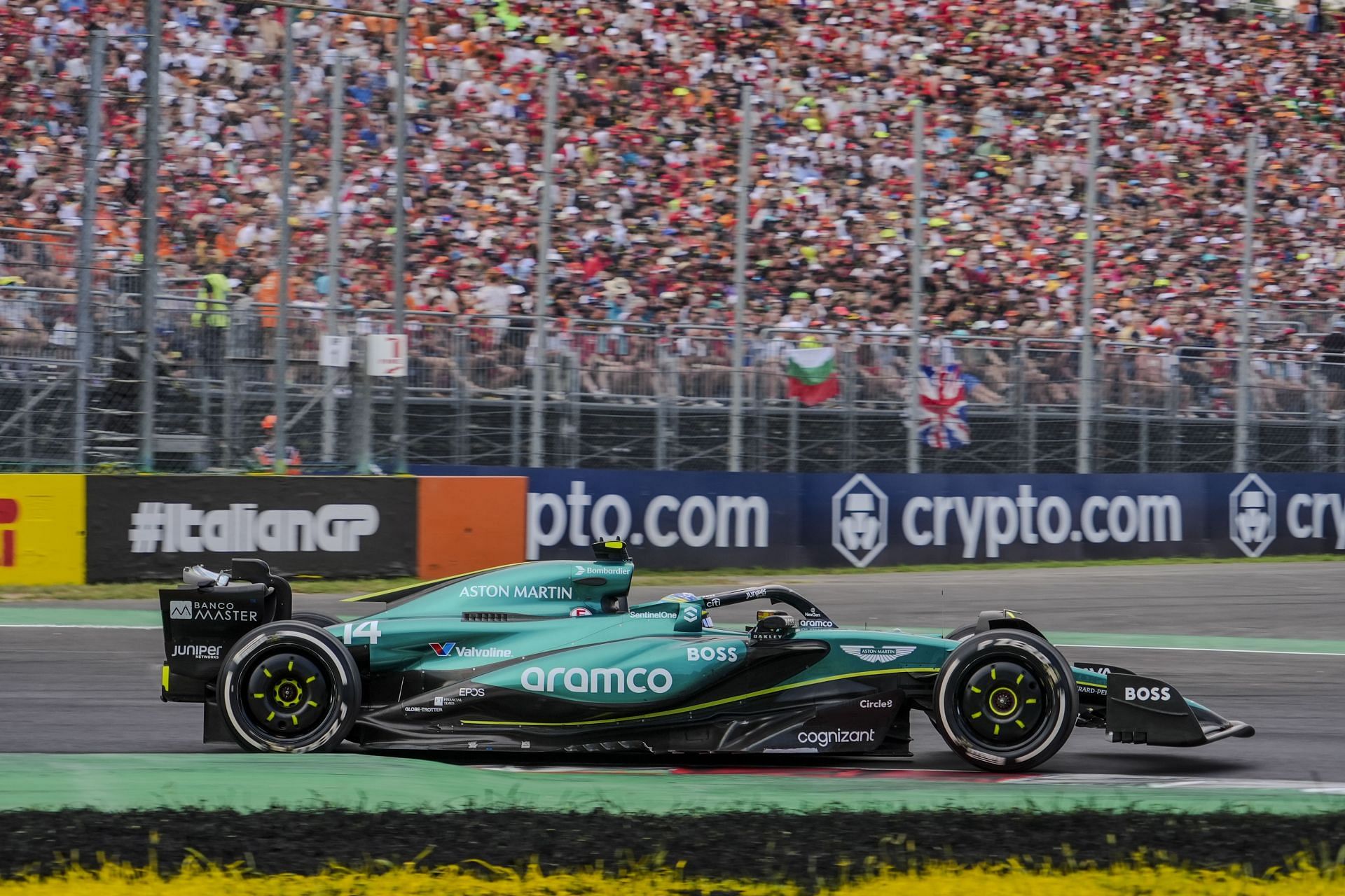 Fernando Alonso of Spain drives the (14) Aston Martin Aramco Cognizant F1 Team AMR24. Source: Getty Images