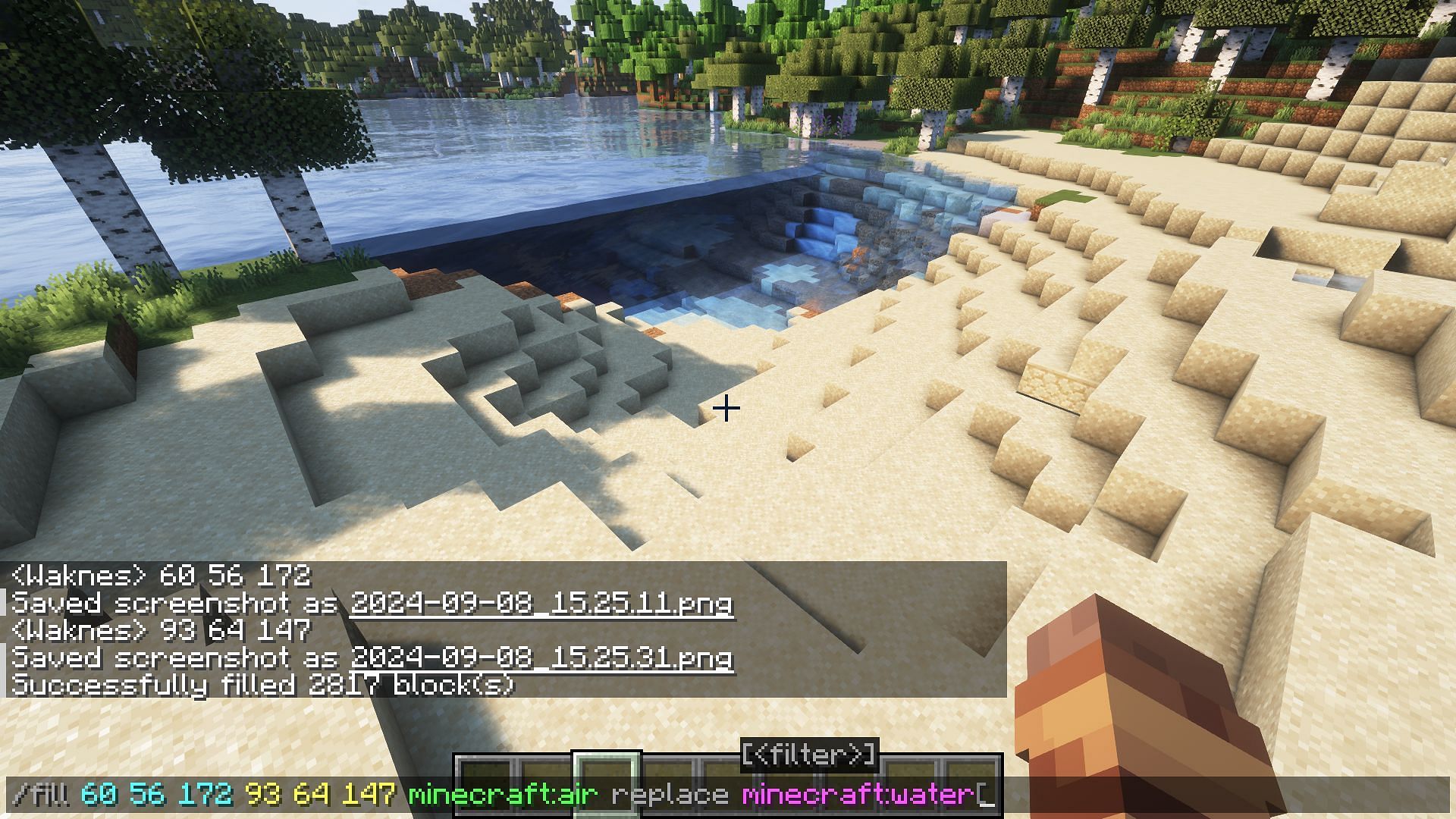 The command in chat (Image via Mojang)