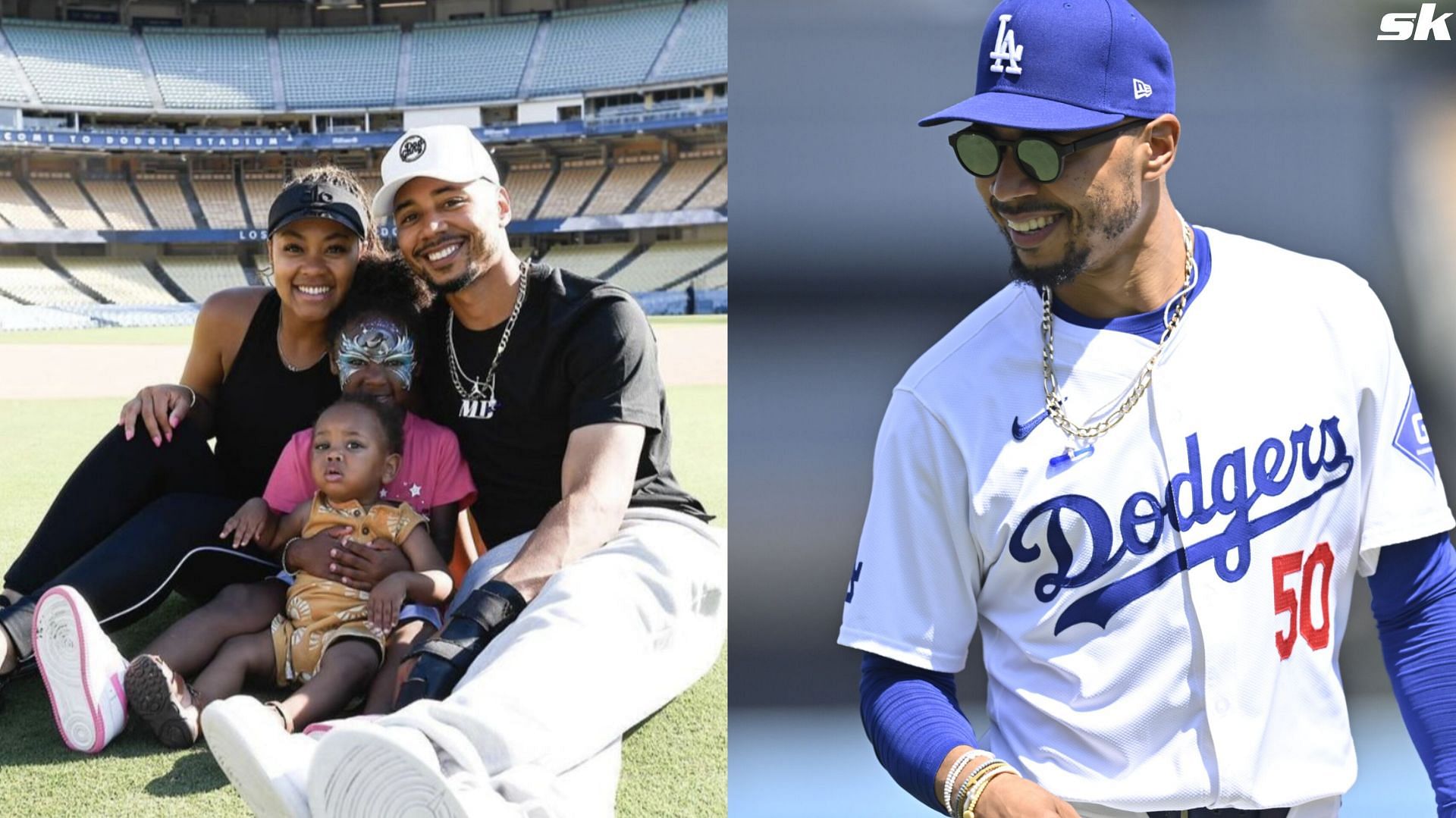 In Photos Mookie Betts gets ultimate pre game surprise as daughter Kynlee rushes to dad s arms during Kids take the Field event