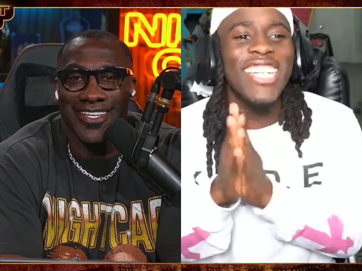 Kai Cenat confronts Shannon Sharpe over recent viral IG live stream (Image via YouTube/Nightcap)