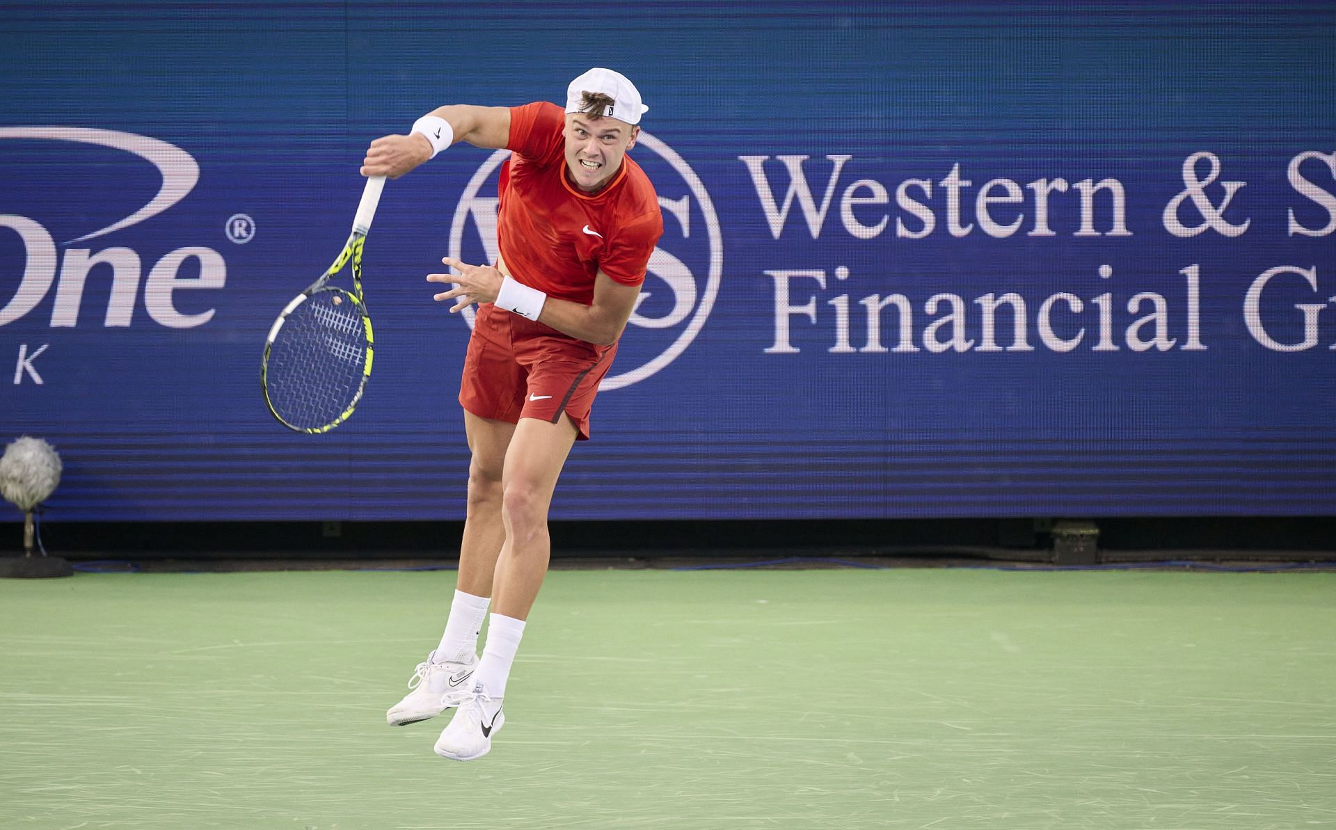 Holger Rune of Denmark at the Cincinnati Open (Photo by Shelley Lipton/Icon Sportswire via Getty Images)