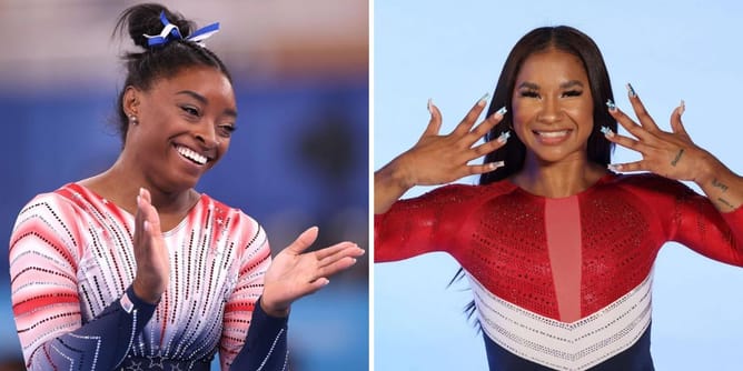 "We did it" - Simone Biles, Jordan Chiles, and other gymnasts celebrate the success of Gold Over America Tour opener at Frontwave Arena in Oceanside