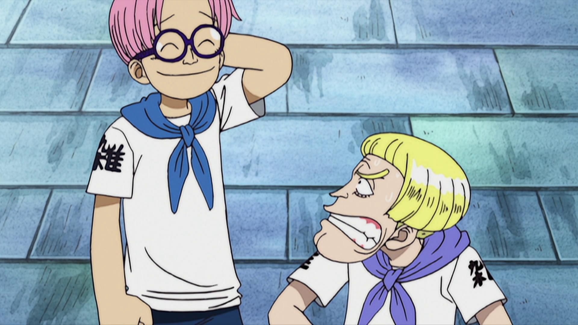 Koby and Helmeppo as Chore Boys in One Piece (Image via Toei Animation)