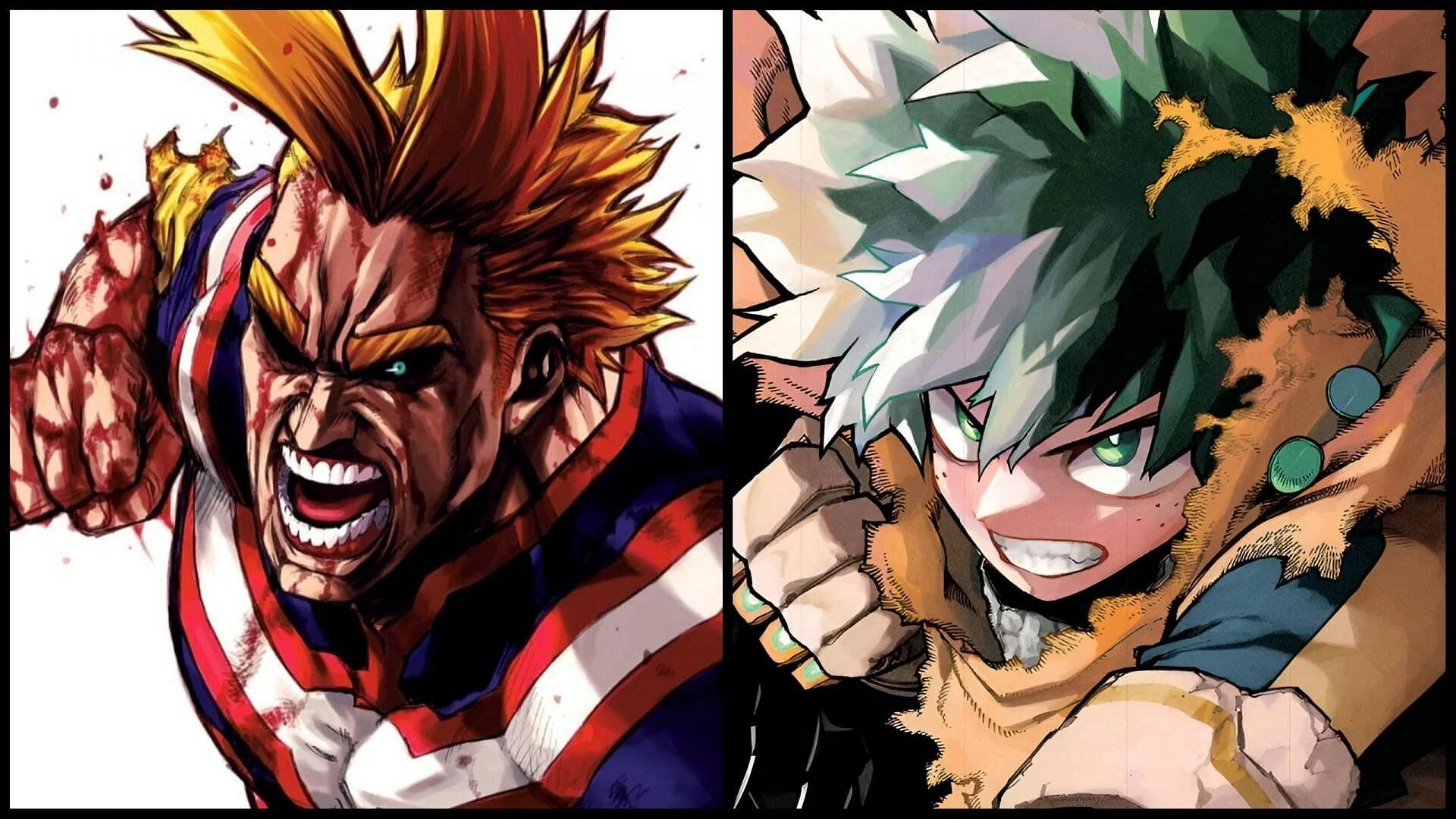 All Might and Deku as seen in the manga (Image via Shueisha).