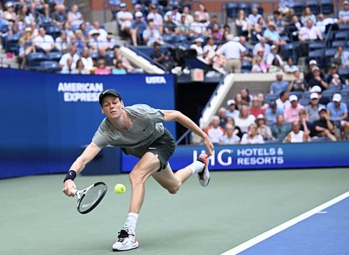 Jannik Sinner in action at the 2024 US Open (Picture: Getty)